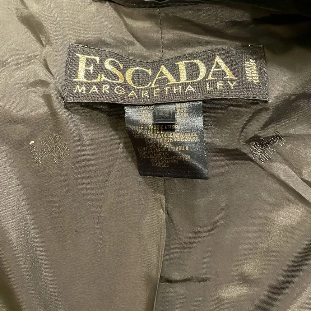 Escada Vintage Plaid Blue Blazer size 42 or Medium